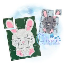 Bunny Puzzle Embroidery Design