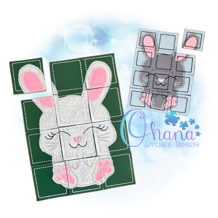 Bunny Puzzle Embroidery Design