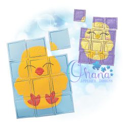 Chick Puzzle Embroidery Design