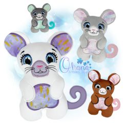 Chubby Mouse Stuffie Embroidery