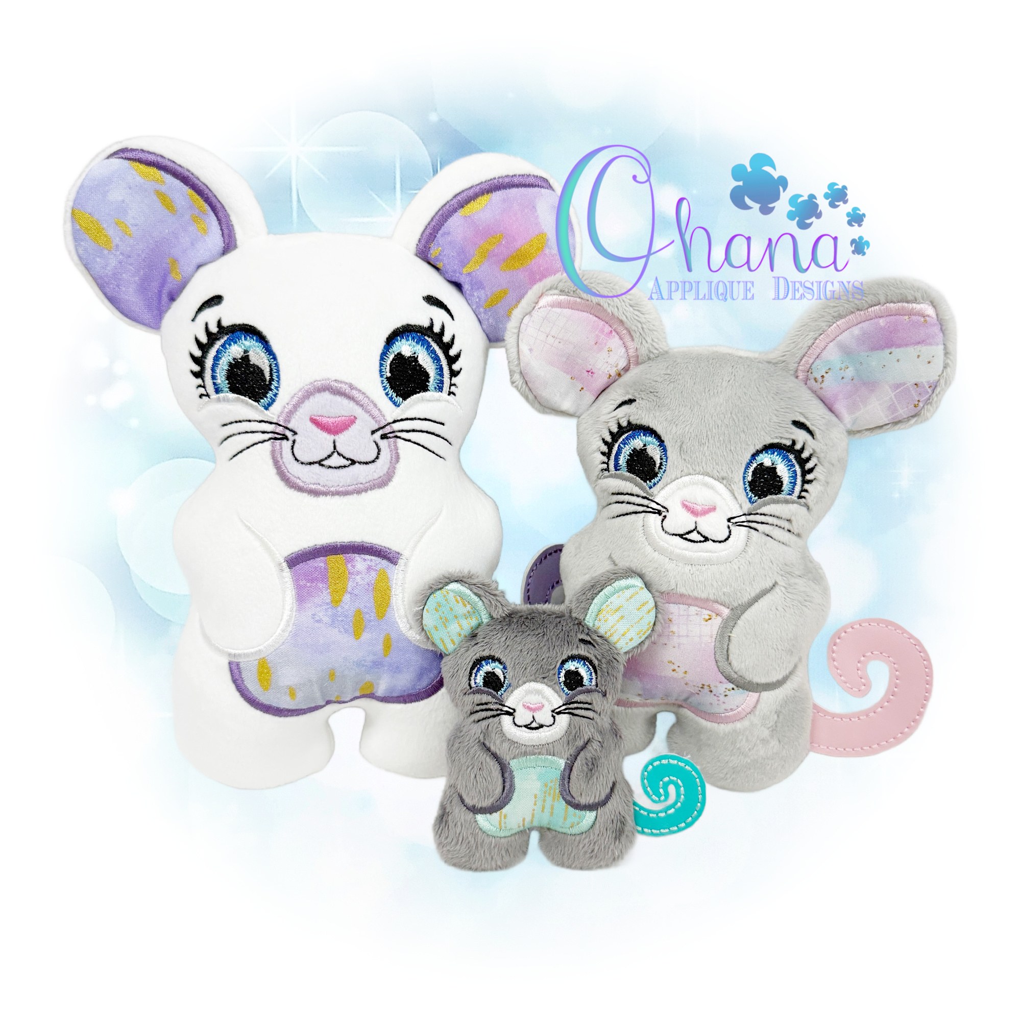 Chubby Mouse Stuffie Embroidery