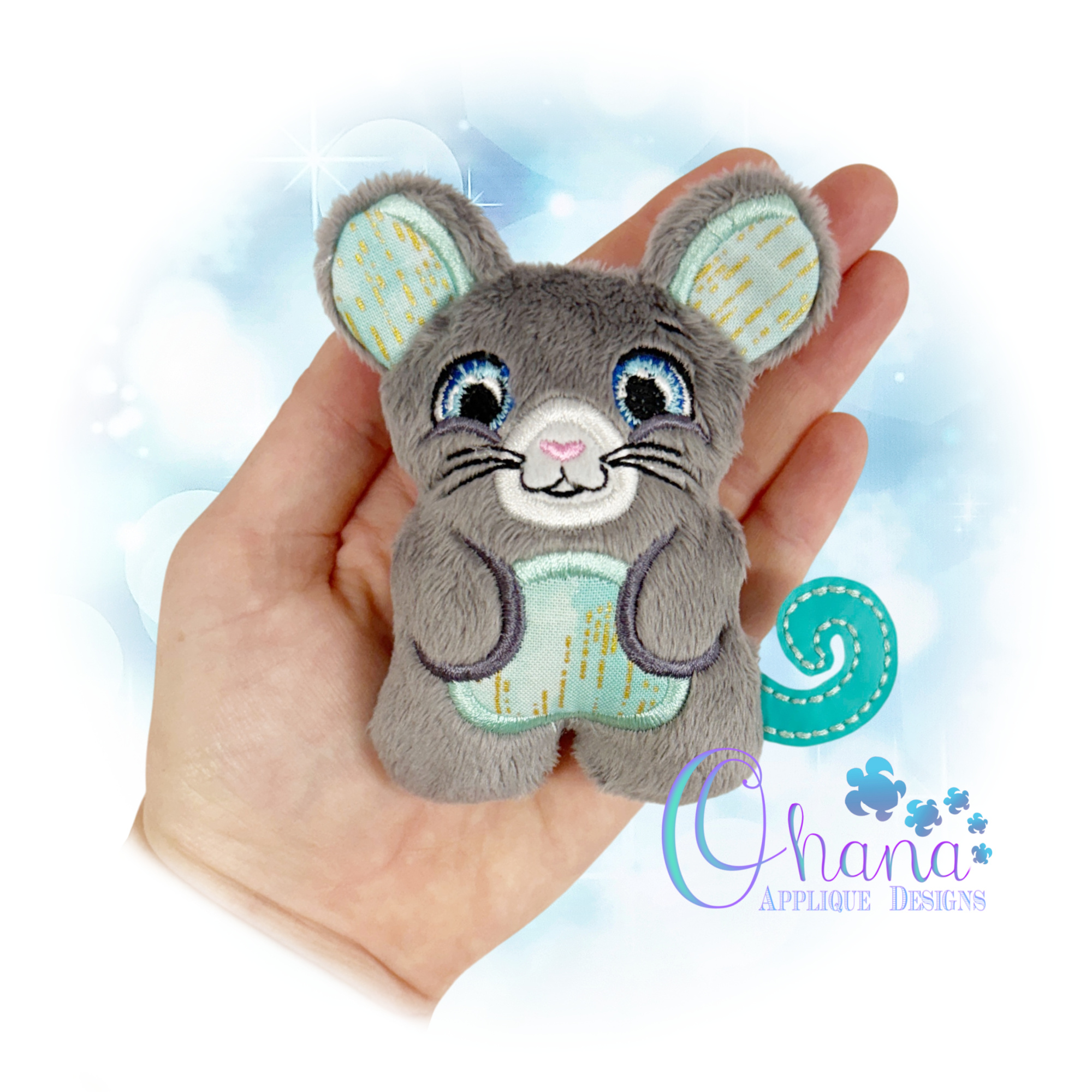 Chubby Mouse Stuffie Embroidery