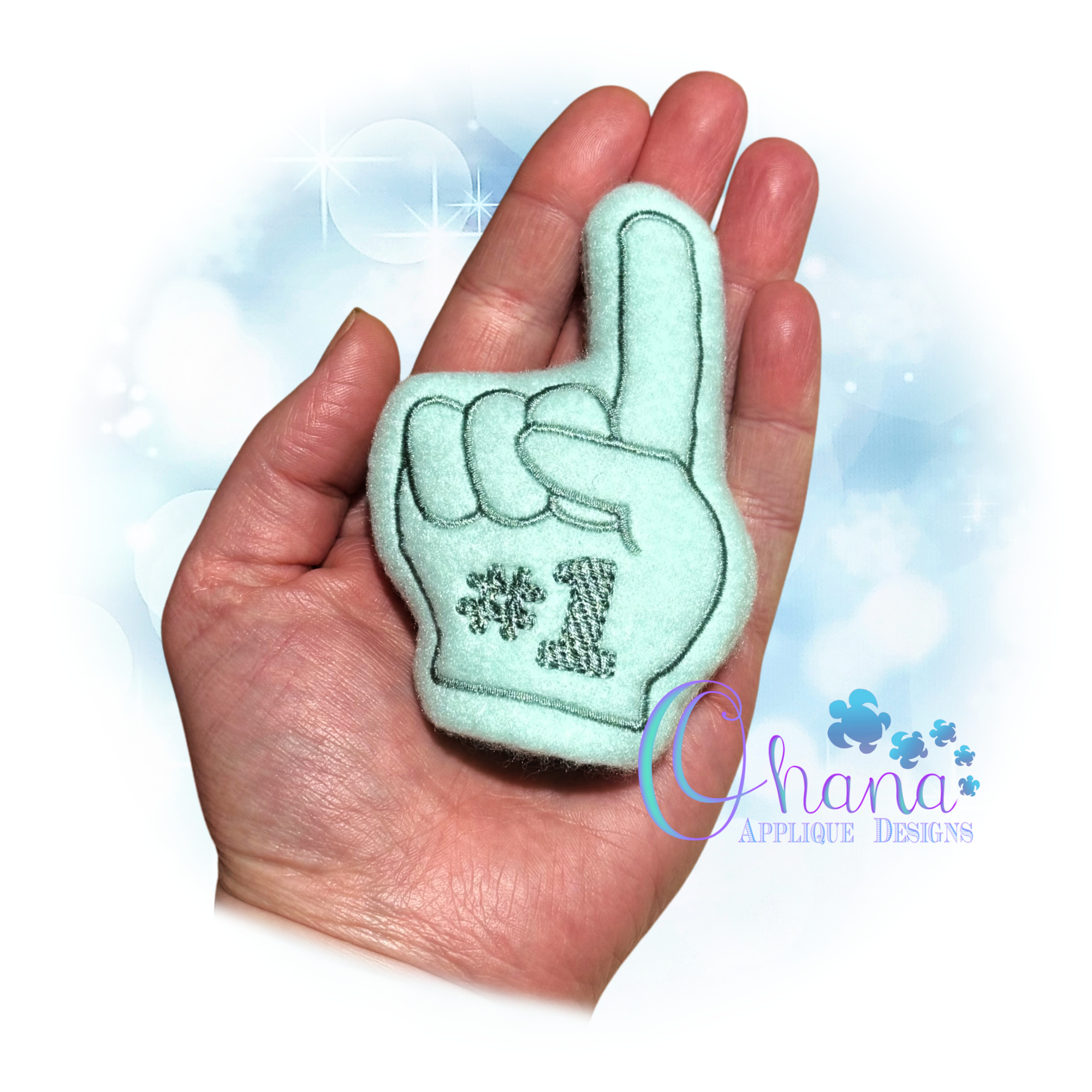 #1 Foam Finger Stuffie Embroidery