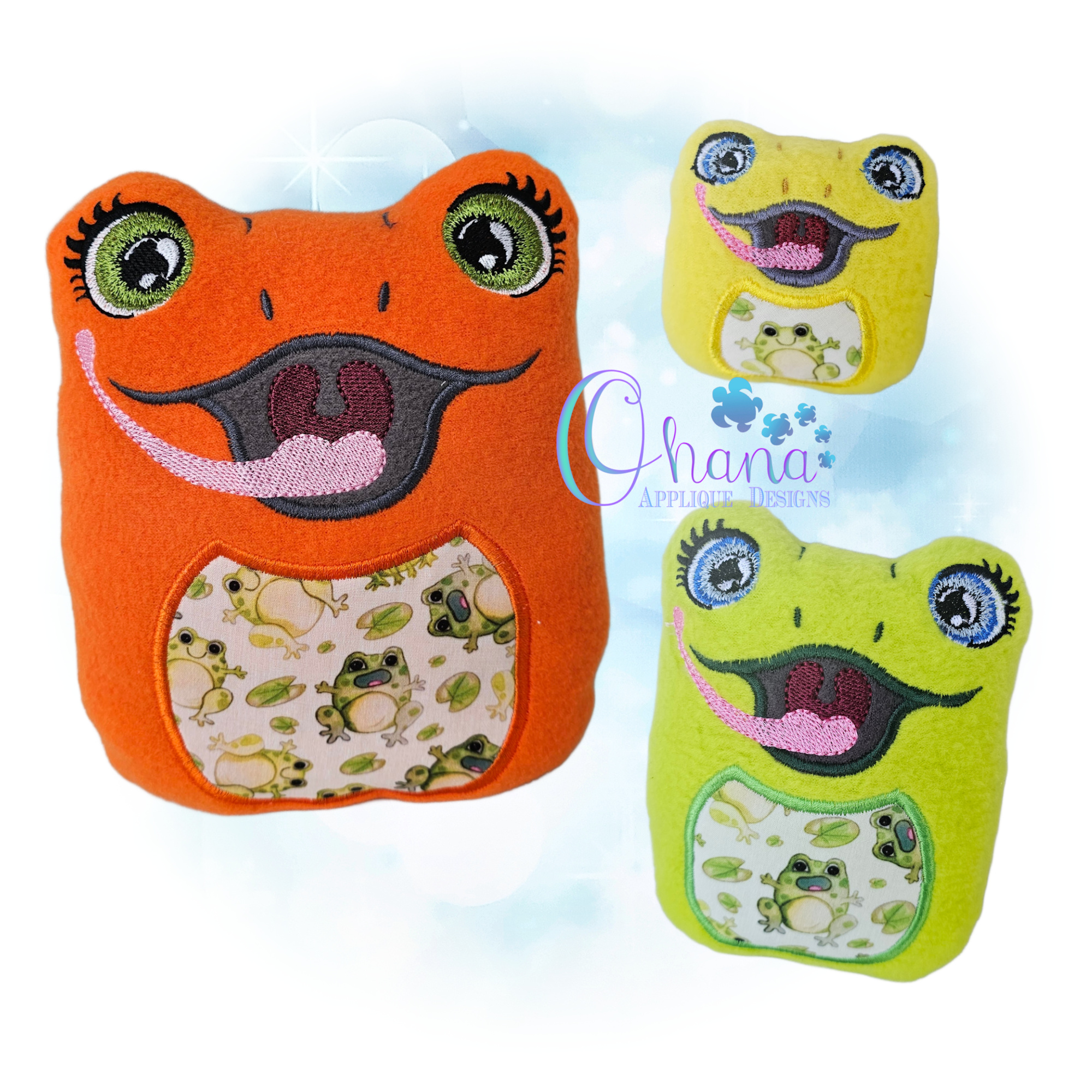 Frog Egglet Stuffie Embroidery