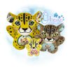 OAD 2603 Huggable Cheetah Stuffie 2000 LA Huggable Cheetah Stuffie Embroidery