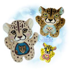Huggable Cheetah Stuffie Embroidery