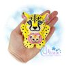 OAD 2603 Huggable Cheetah Stuffie 44 2000 LA Huggable Cheetah Stuffie Embroidery