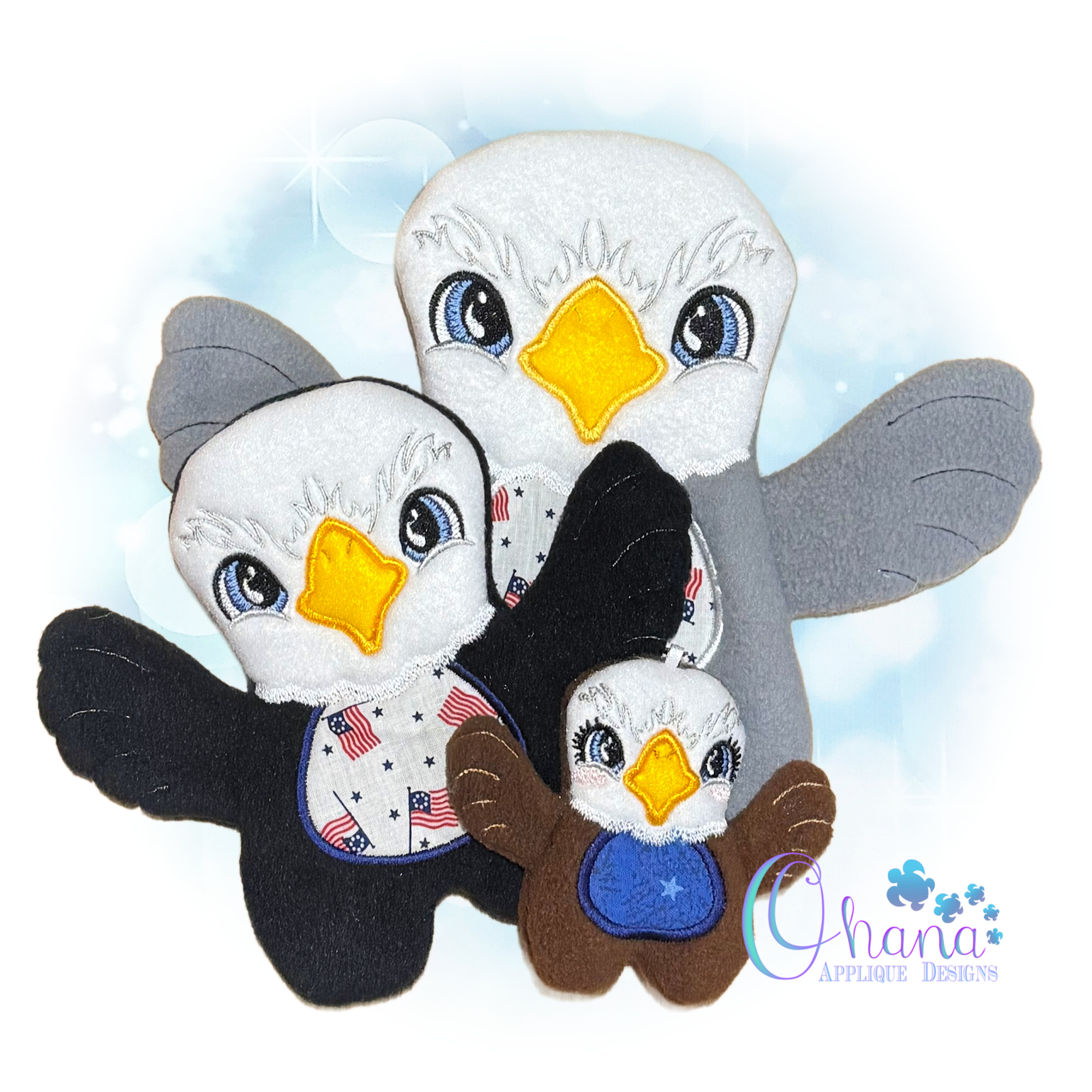 Huggable Eagle Stuffie Embroidery