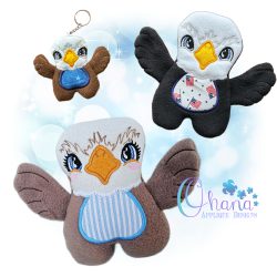 Huggable Eagle Stuffie Embroidery