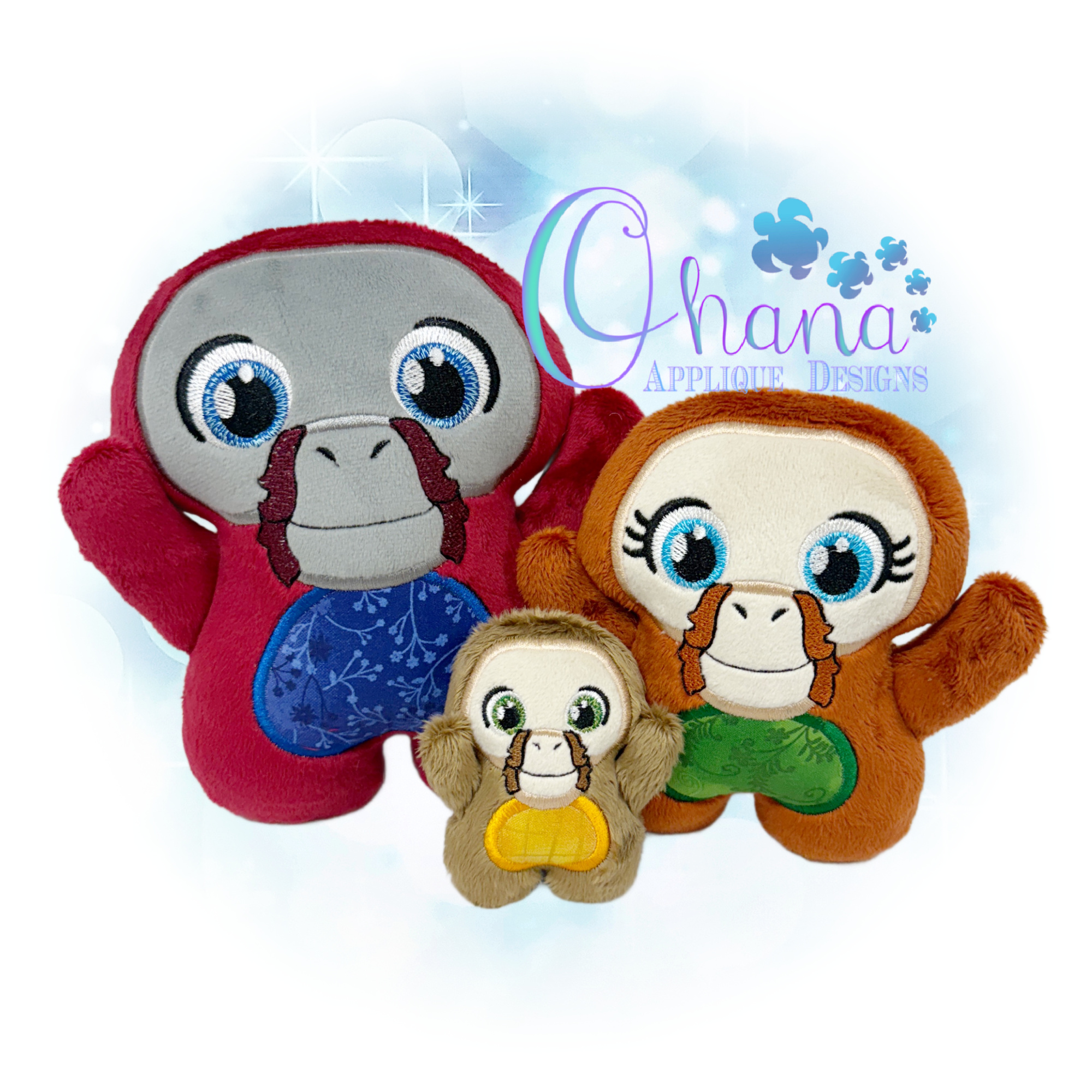 Huggable Orangutan Stuffie Embroidery