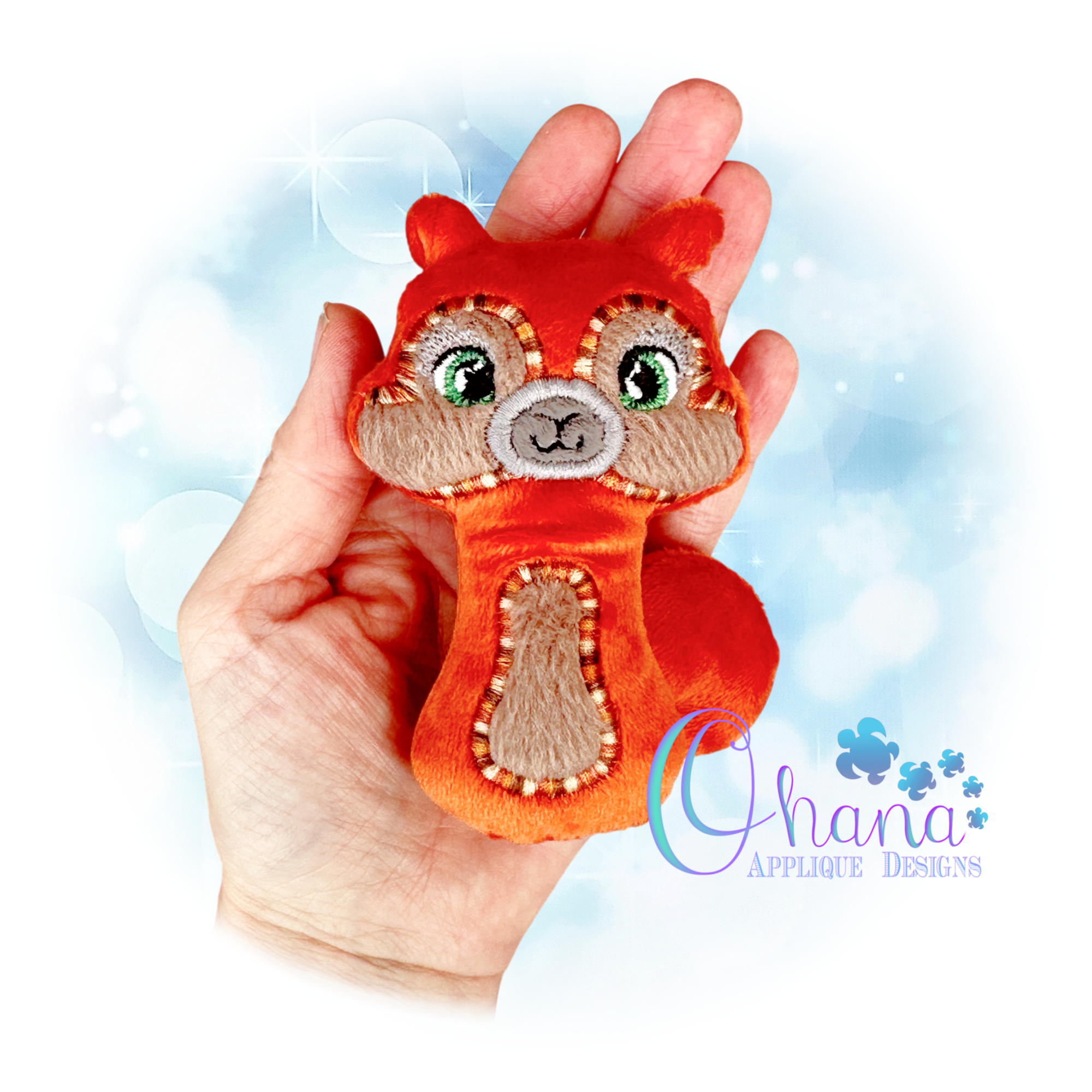 Squirrel Rattle Embroidery Design
