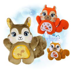 Huggable Squirrel Stuffie Embroidery