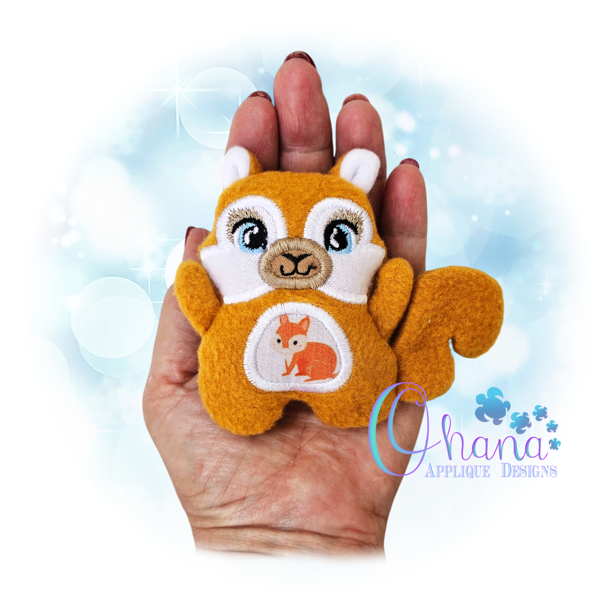 Huggable Squirrel Stuffie Embroidery
