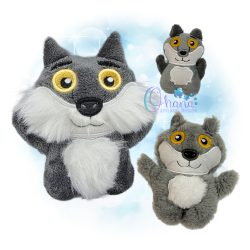 Huggable Wolf Stuffie Embroidery