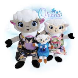 Lamb Dress Up Doll and Overall Dress Outfit