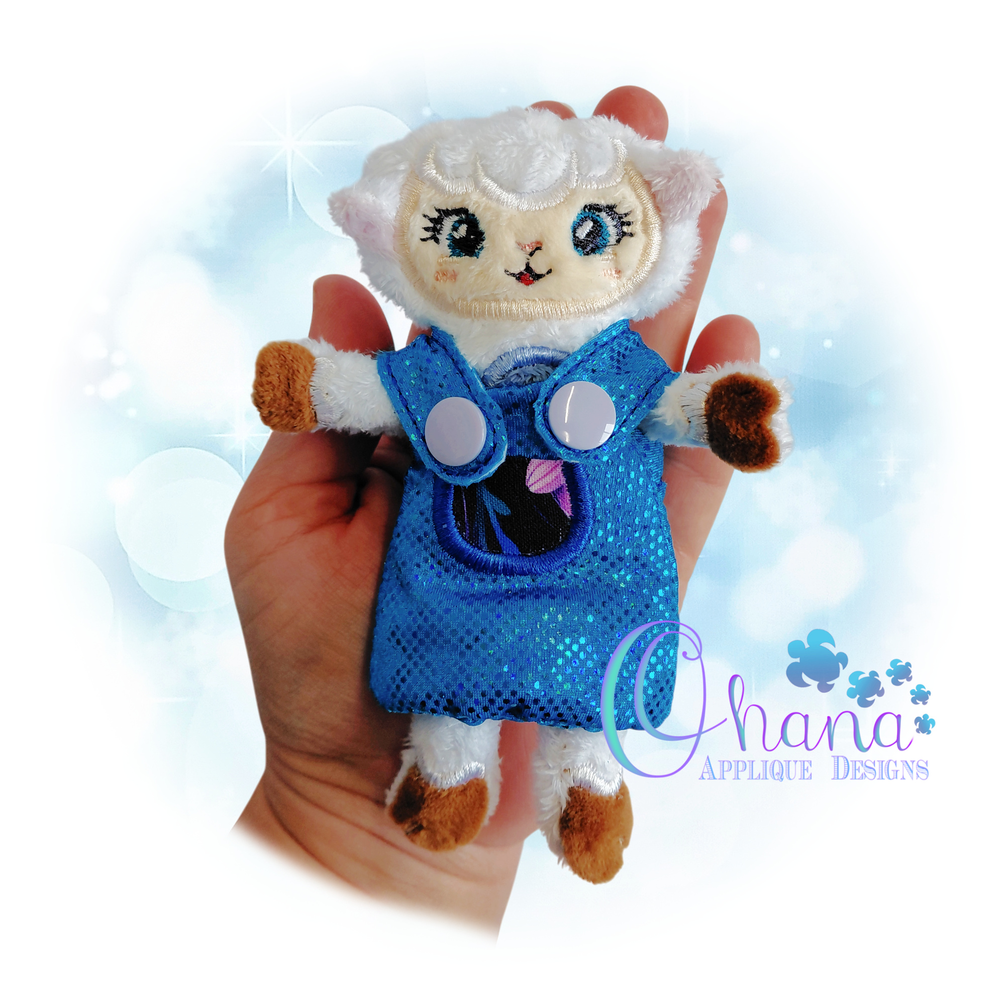 Lamb Dress Up Doll and Overall Dress Outfit