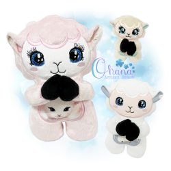 Praying Lamb Stuffie Embroidery