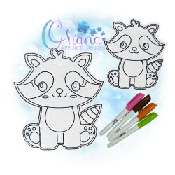 Raccoon Flat Color Doll