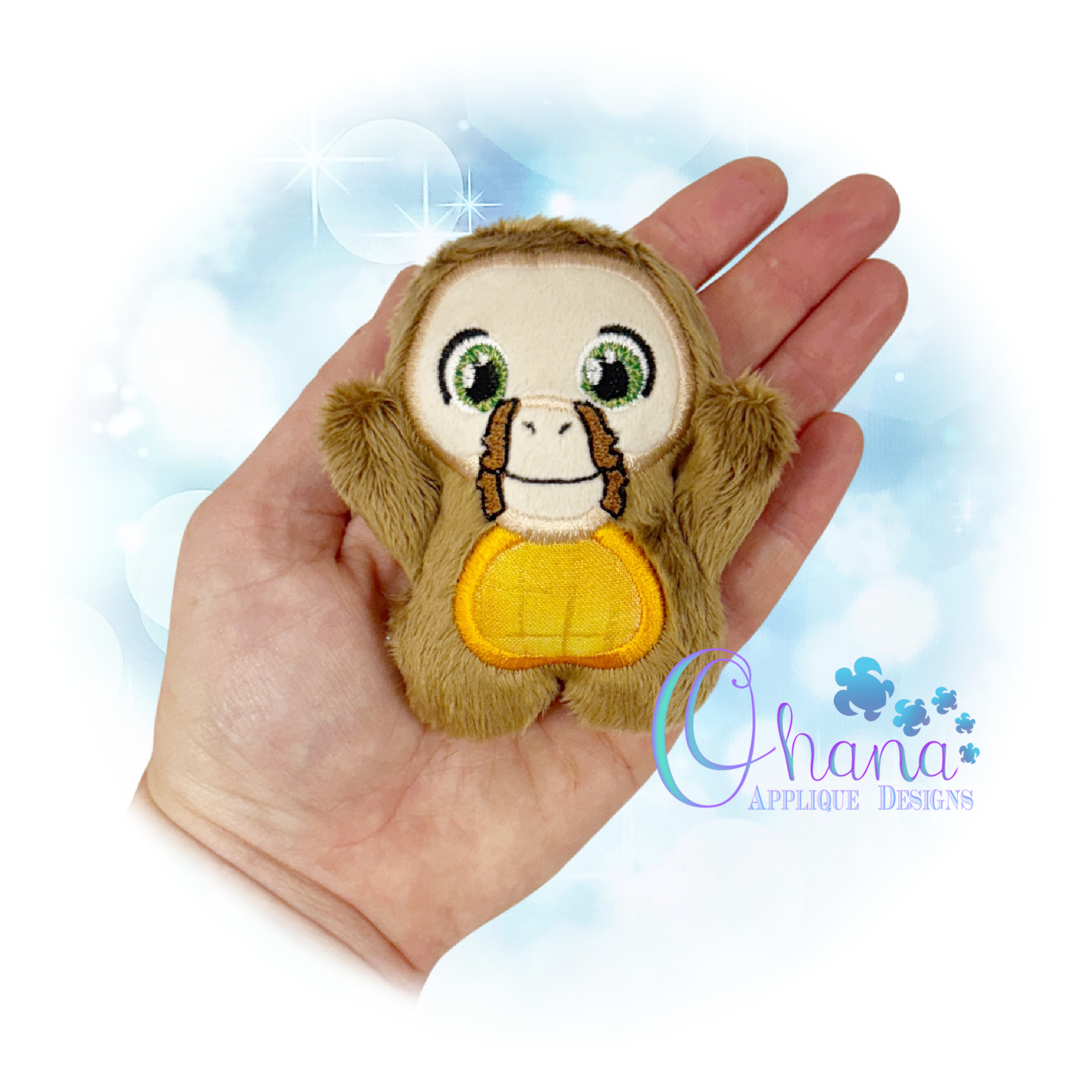 Huggable Orangutan Stuffie Embroidery