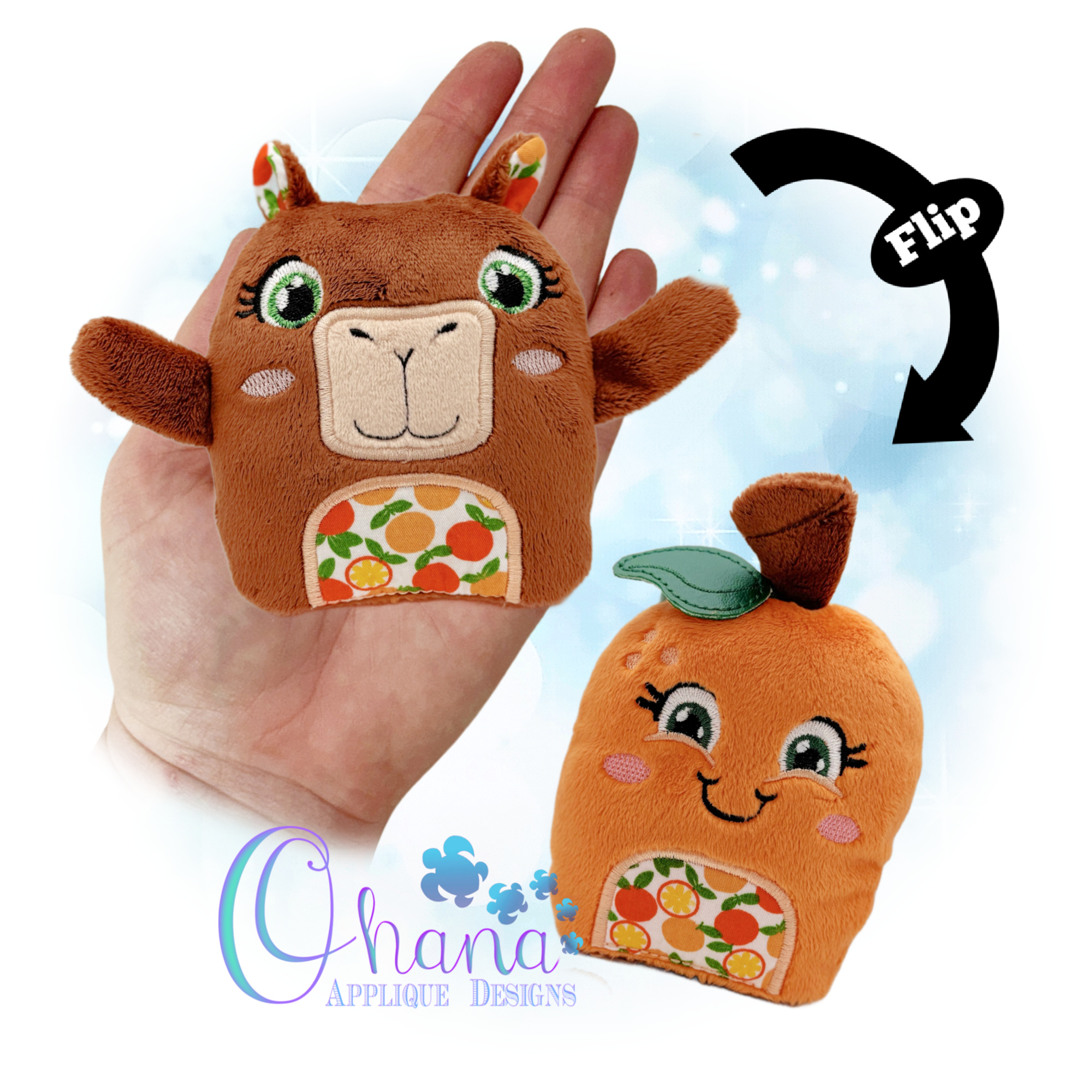 OAD 2604 Capybara Orange Flip Stuffie 44 2000 RG Capybara Orange Flip Stuffie