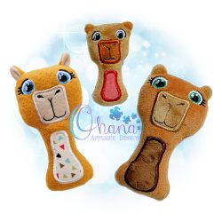 Capybara Rattle Embroidery Design