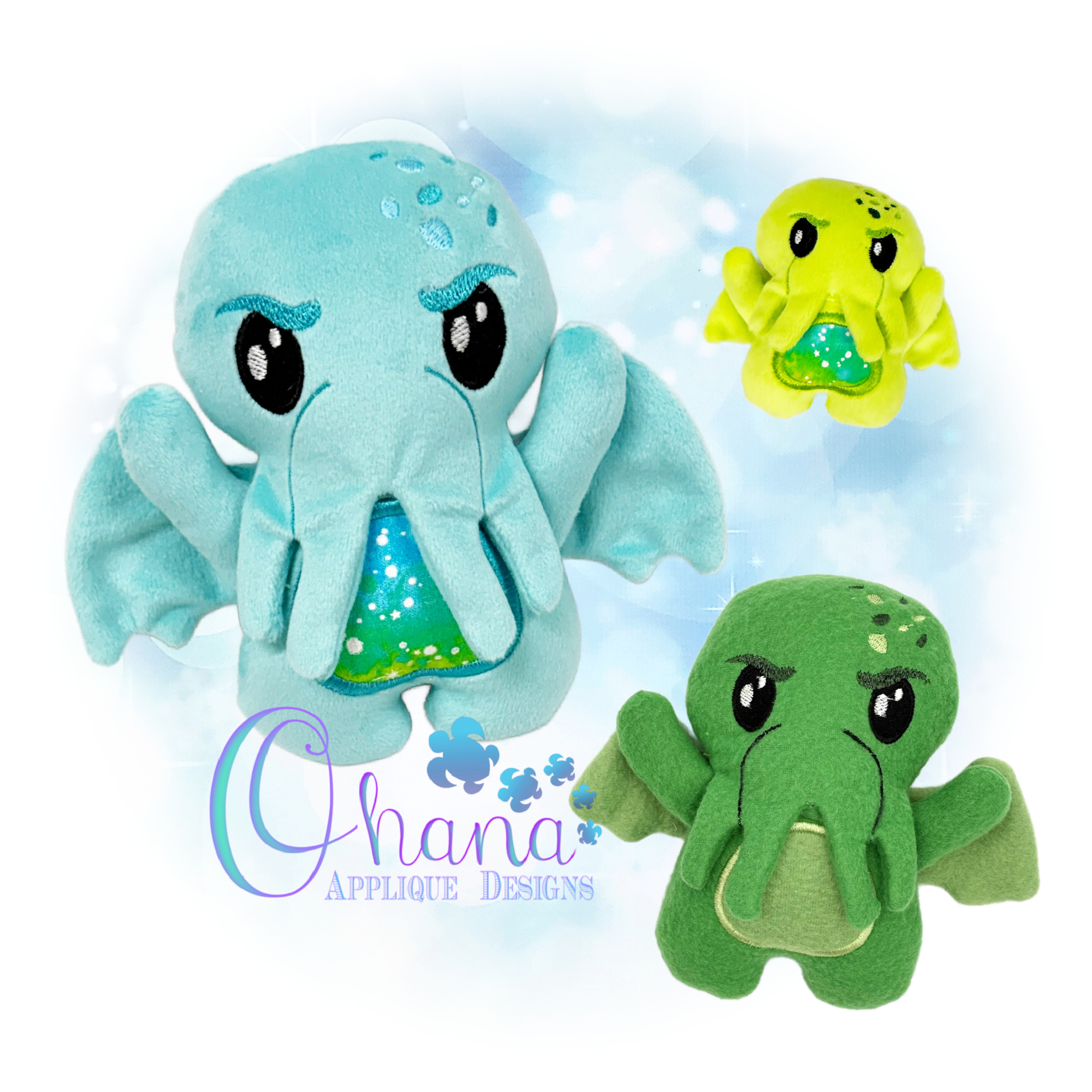 Cthulhu Cryptid Stuffie Embroidery
