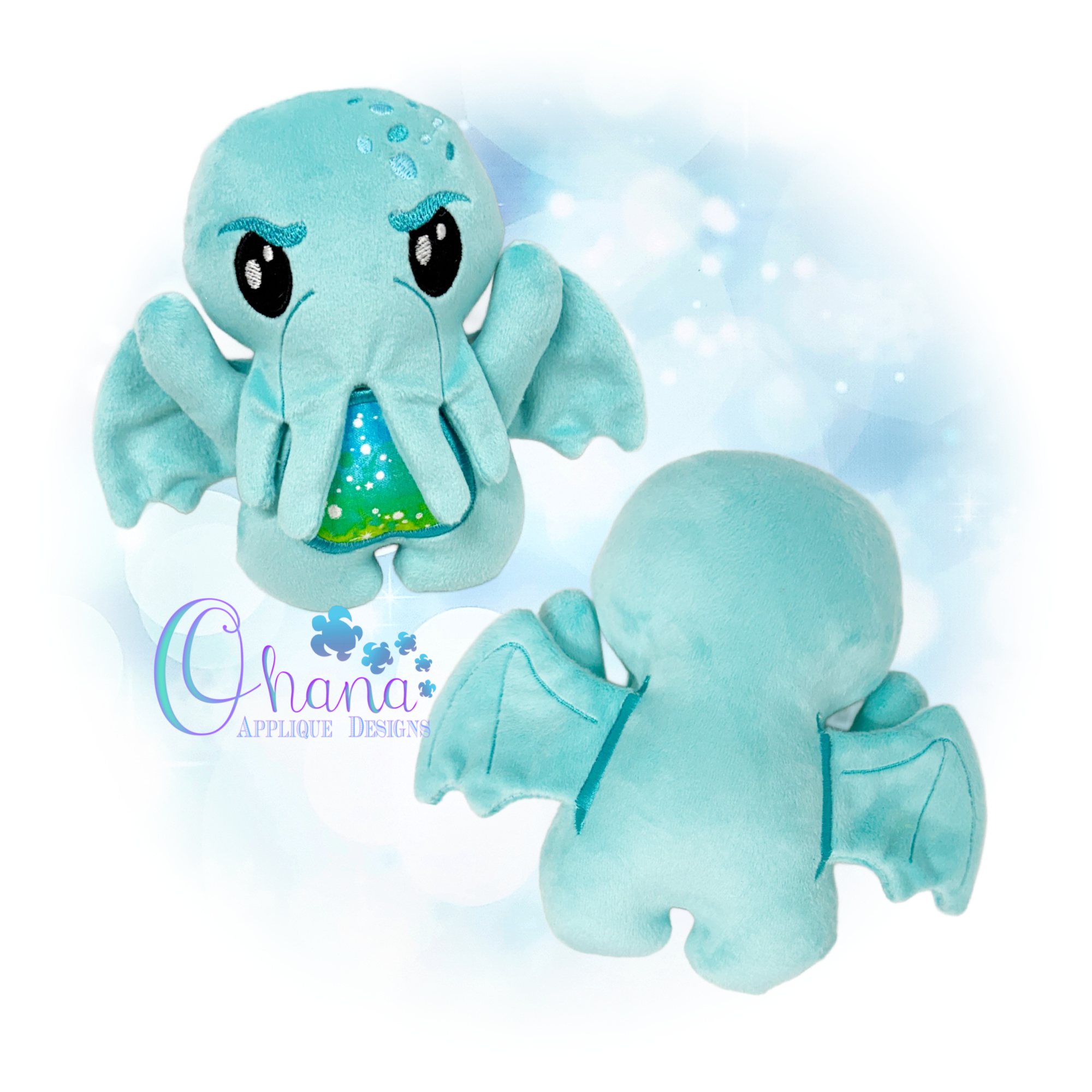 Cthulhu Cryptid Stuffie Embroidery