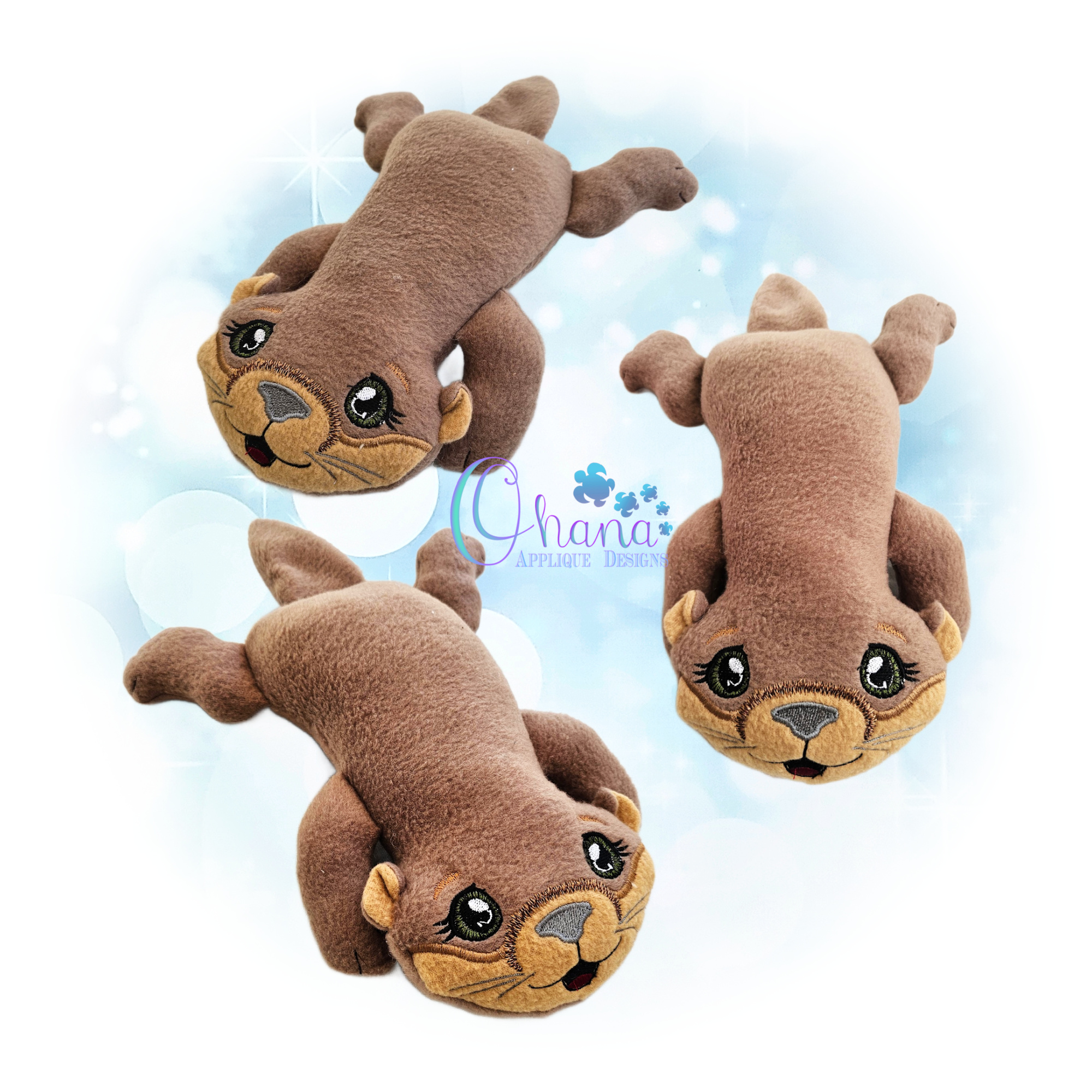 OAD 2604 Floppy Otter Stuffie 2000 RK copy Floppy Otter Stuffie Embroidery