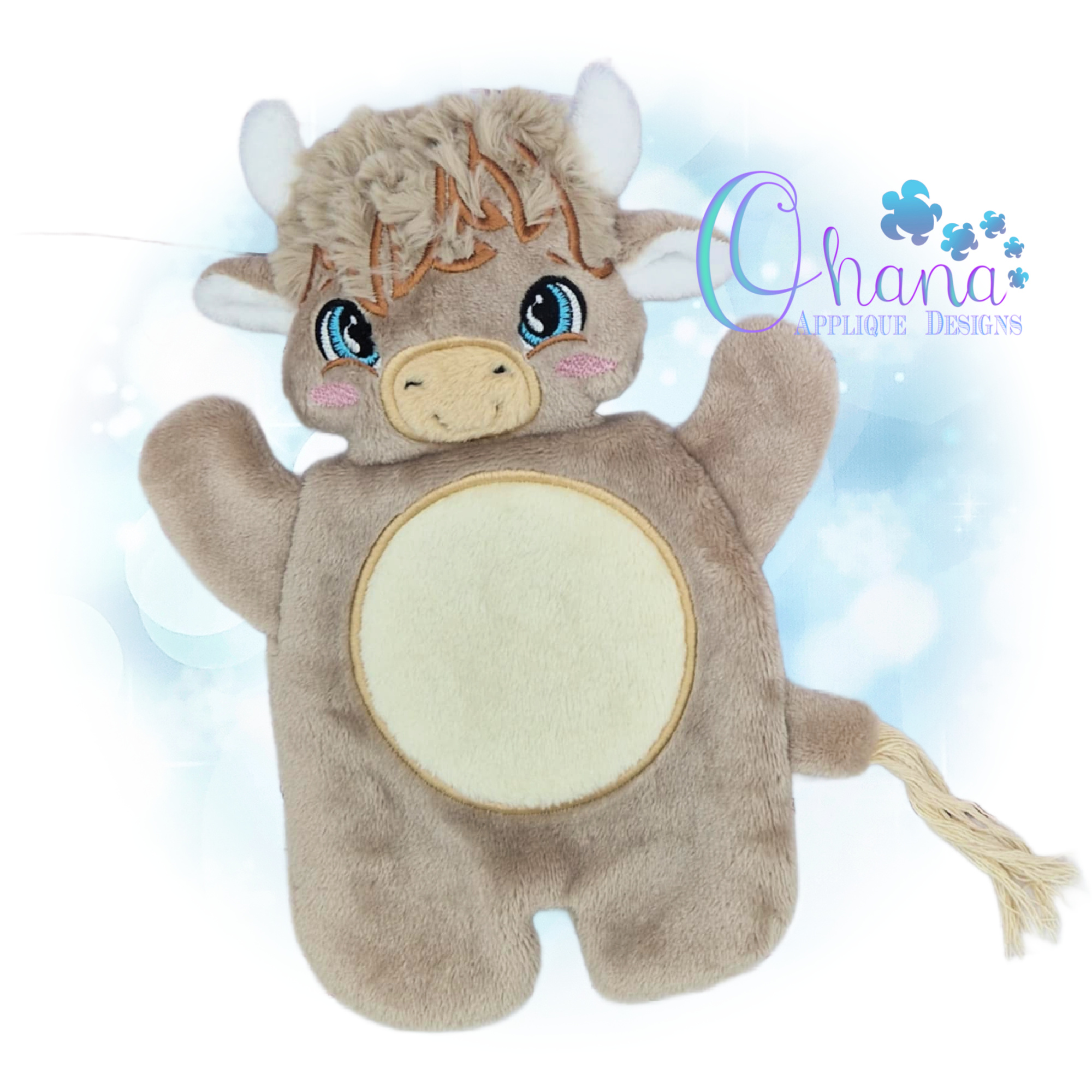 Highland Cow Flat Body Lovey