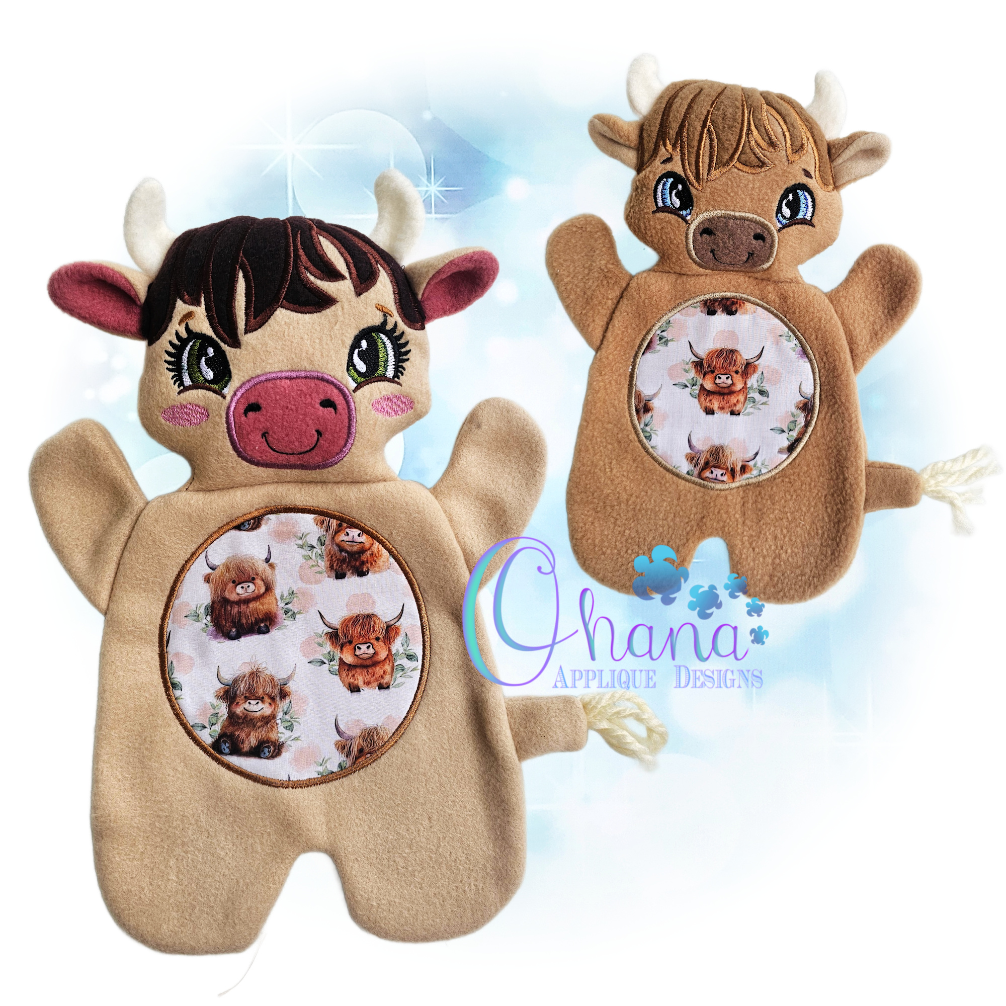 Highland Cow Flat Body Lovey
