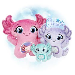 Huggable Axolotl Stuffie Embroidery
