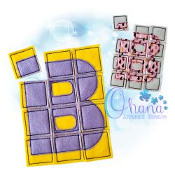 Letter B Puzzle Embroidery