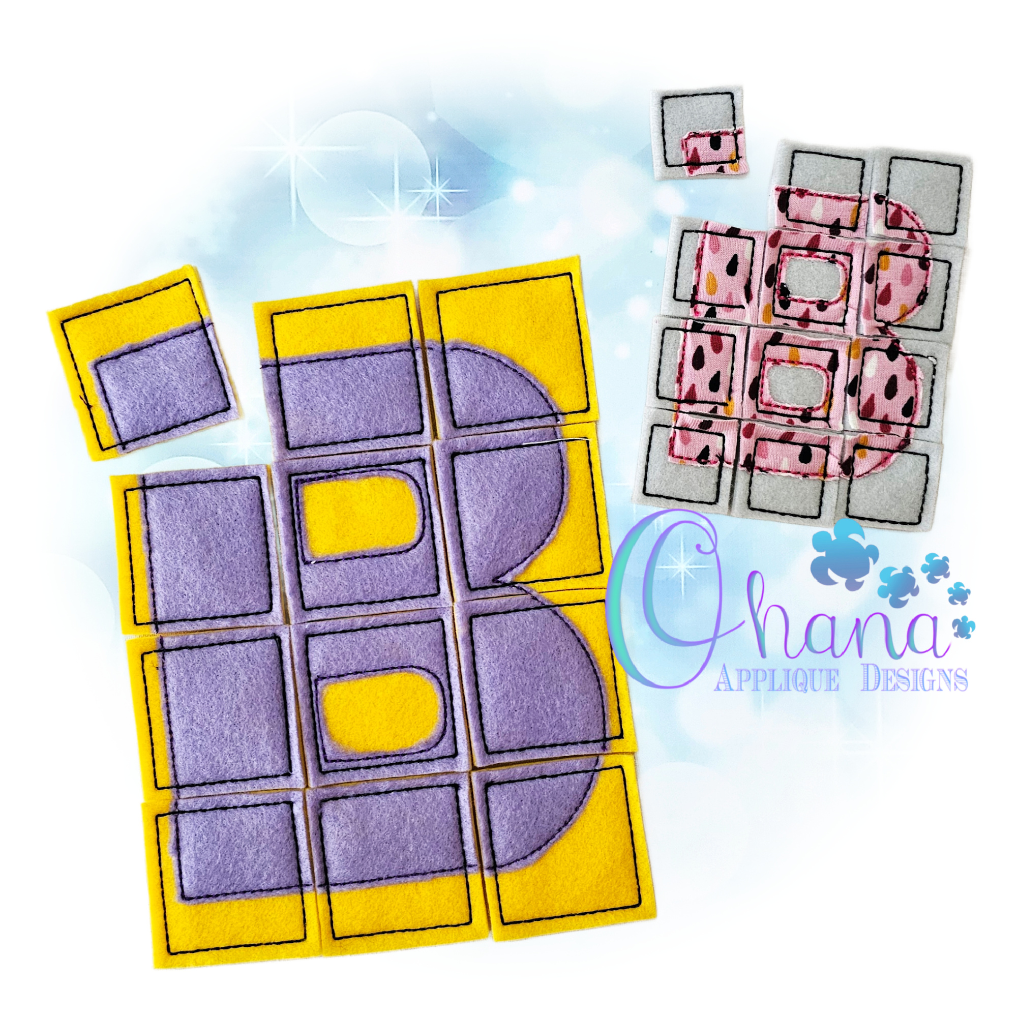 OAD 2604 Letter B Puzzle 2000 RK Letter B Puzzle Embroidery