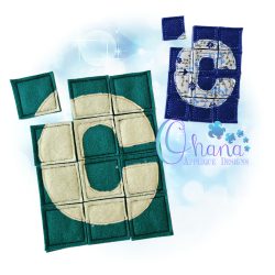 Letter C Puzzle Embroidery Design