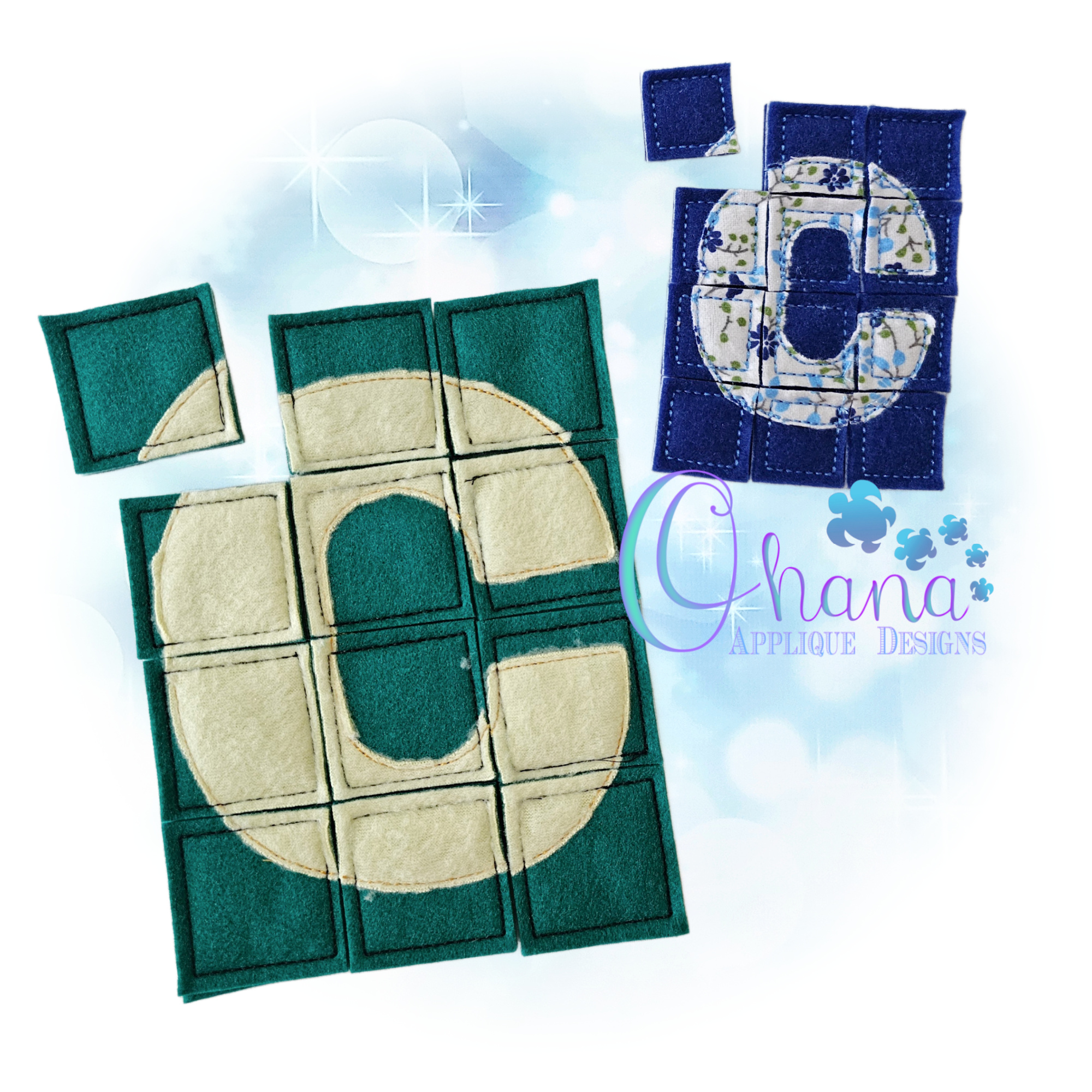 OAD 2604 Letter C Puzzle 2000 RK Letter C Puzzle Embroidery Design