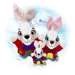 White Rabbit Stuffie Embroidery