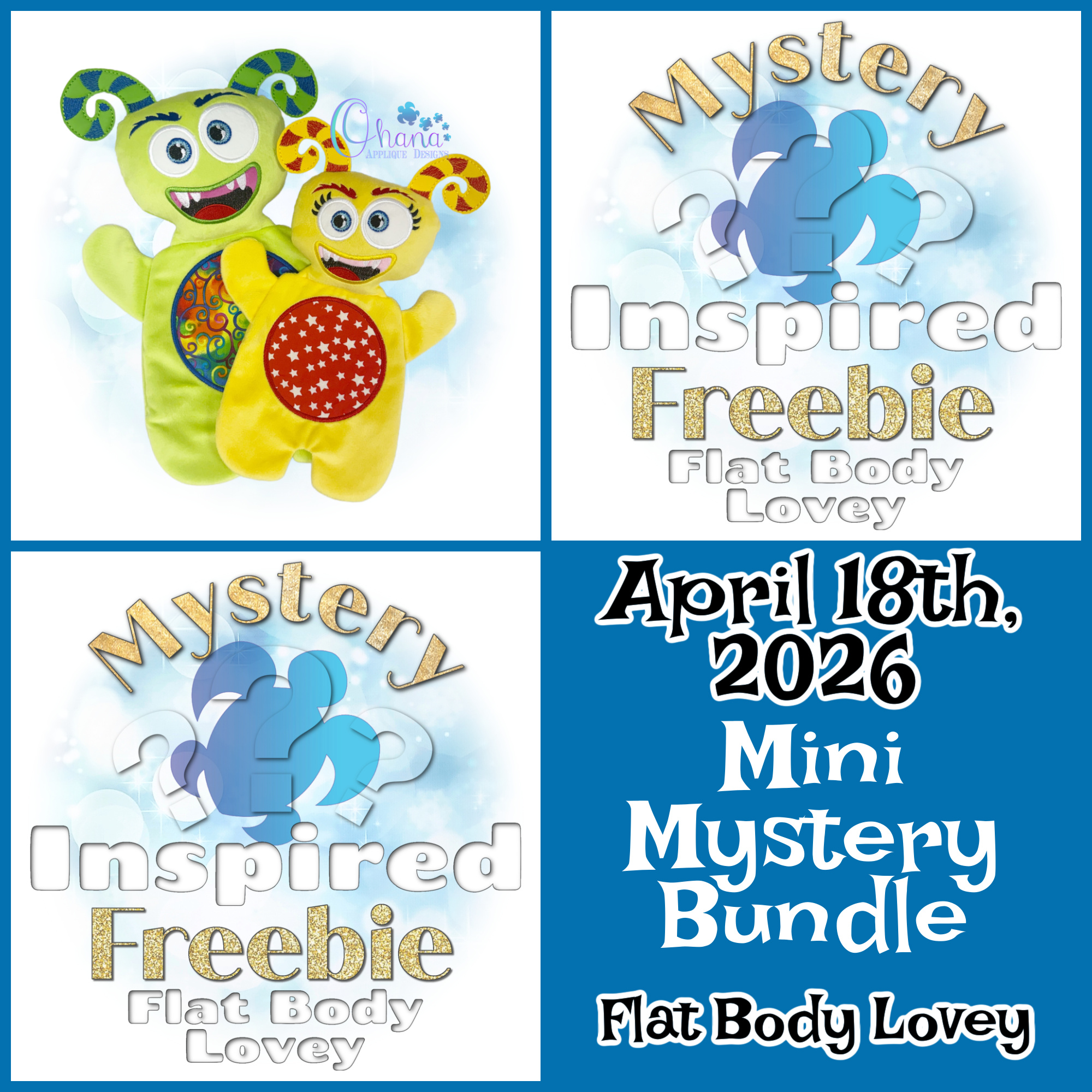 OAD 26.04.18 Mini Mystery Bundle FBL April 18th - Flat Body Lovey