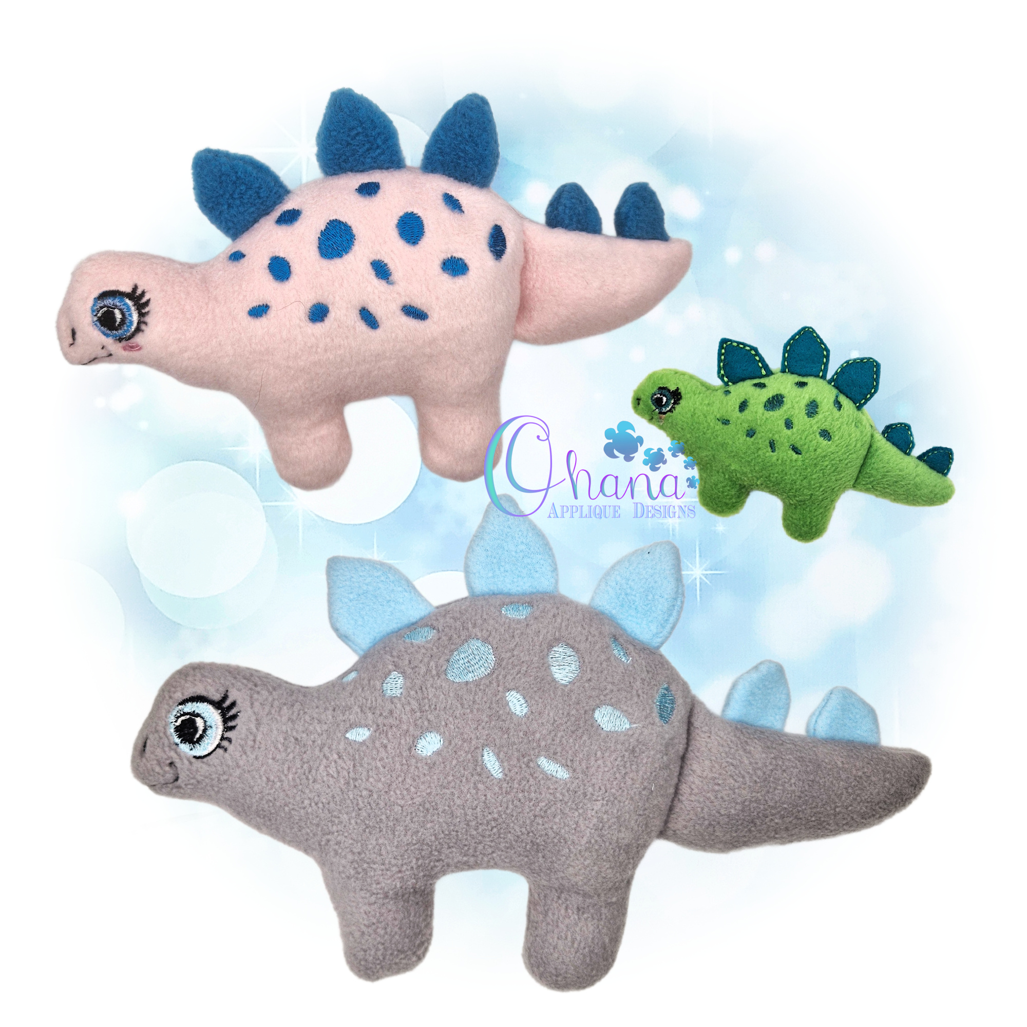 Silas Stegosaurus Stuffie Embroidery
