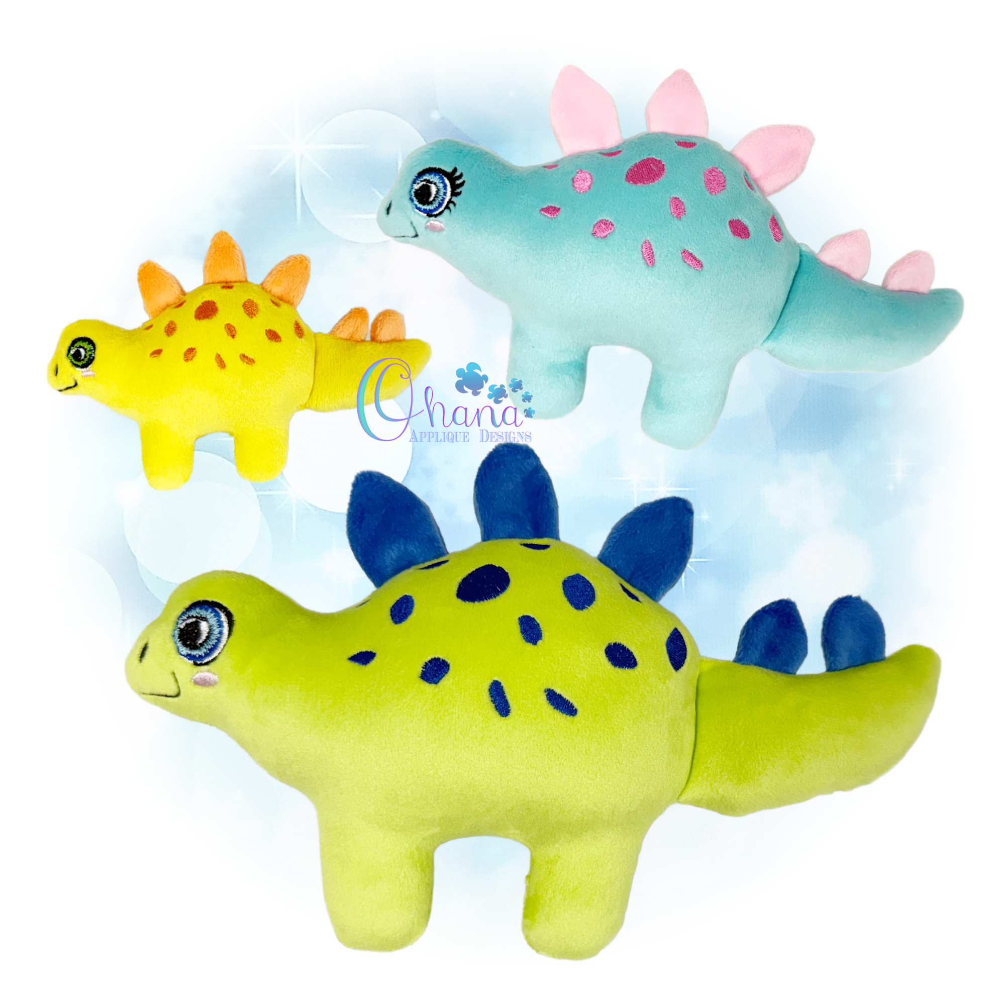 Silas Stegosaurus Stuffie Embroidery