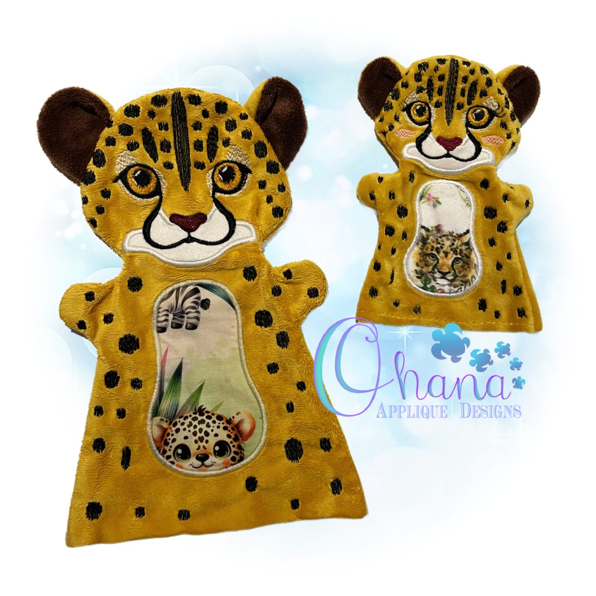 OAD 2605 Cheetah HP 2000 SL Cheetah Hand Puppet Embroidery