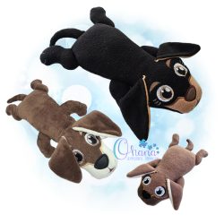 Floppy Dachshund Stuffie Embroidery