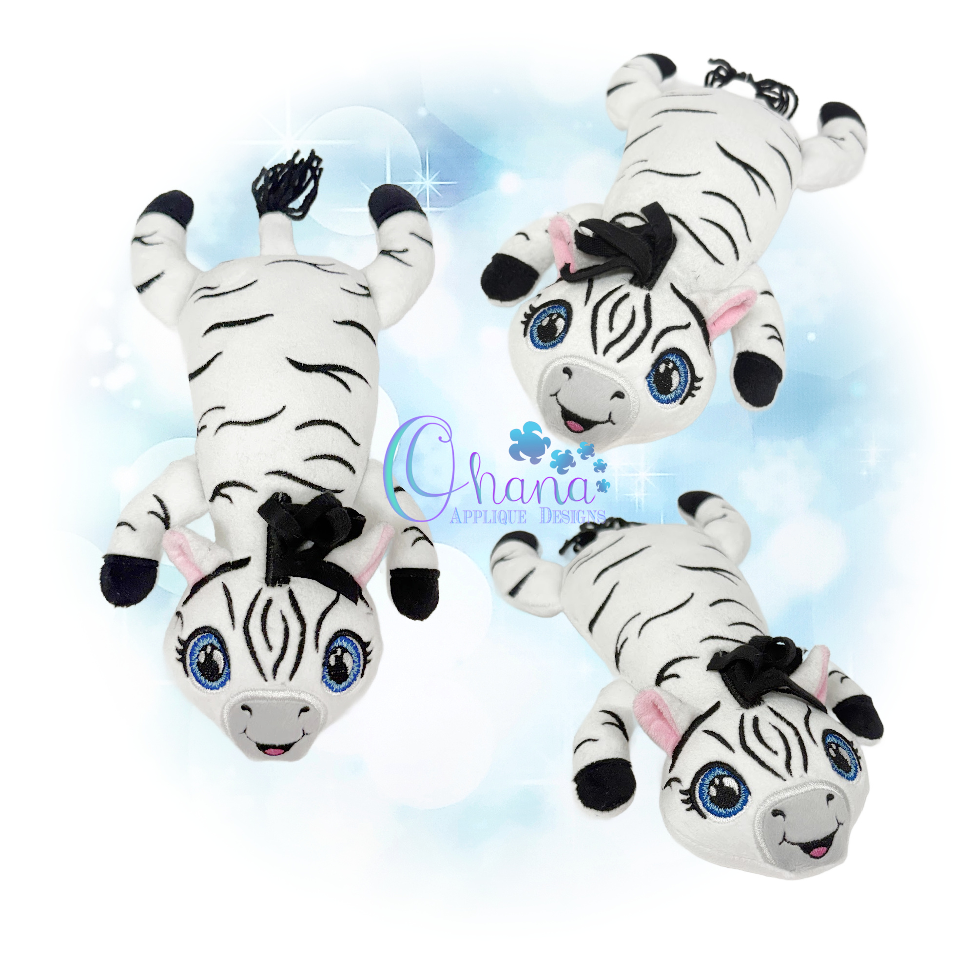 OAD 2605 Floppy Zebra Stuffie 2000 LA Floppy Zebra Stuffie Embroidery