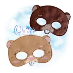 Groundhog Pretend Mask Embroidery