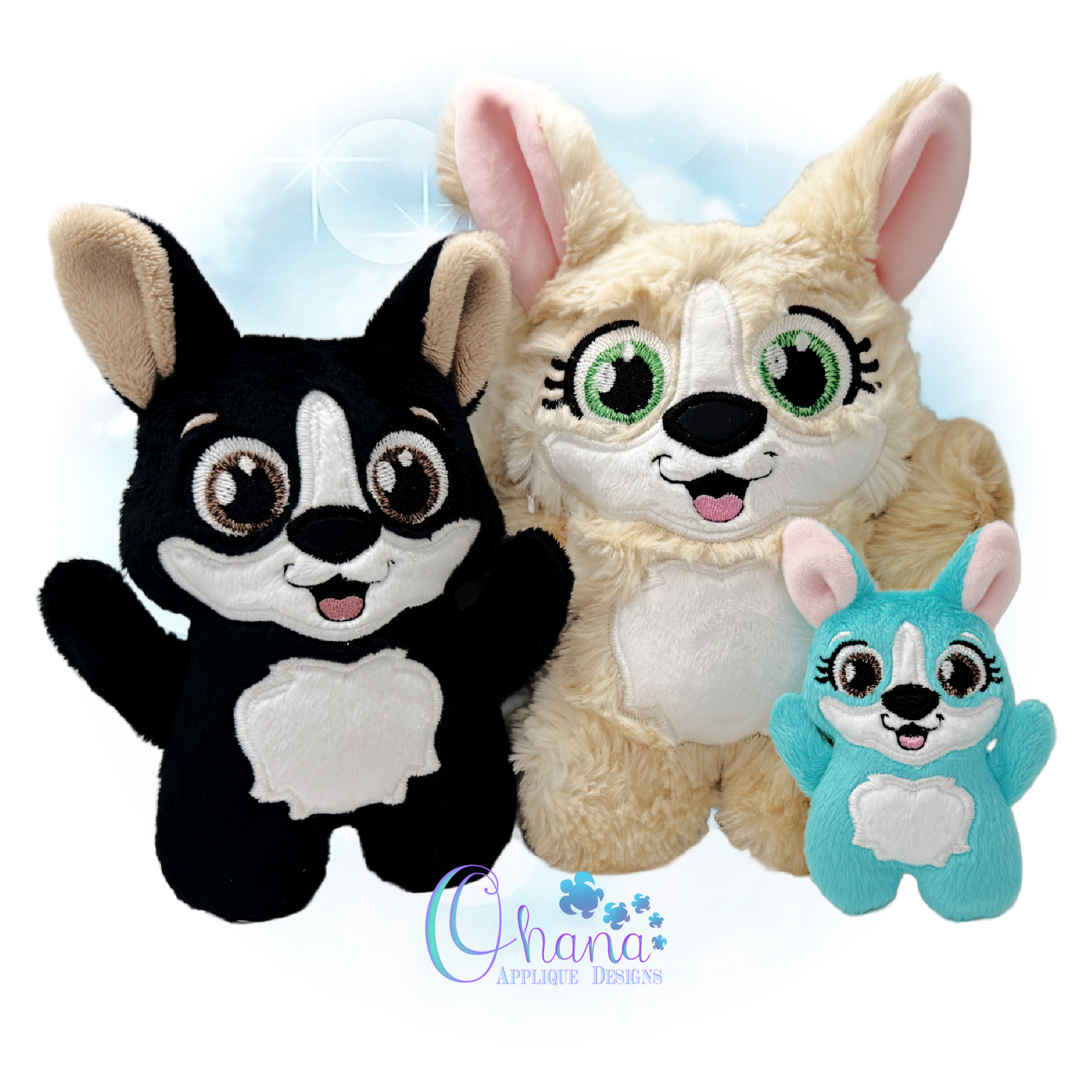 OAD 2605 Huggable Corgi Stuffie 2000 RG Huggable Corgi Stuffie Embroidery