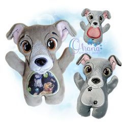 Huggable Greyhound Stuffie Embroidery