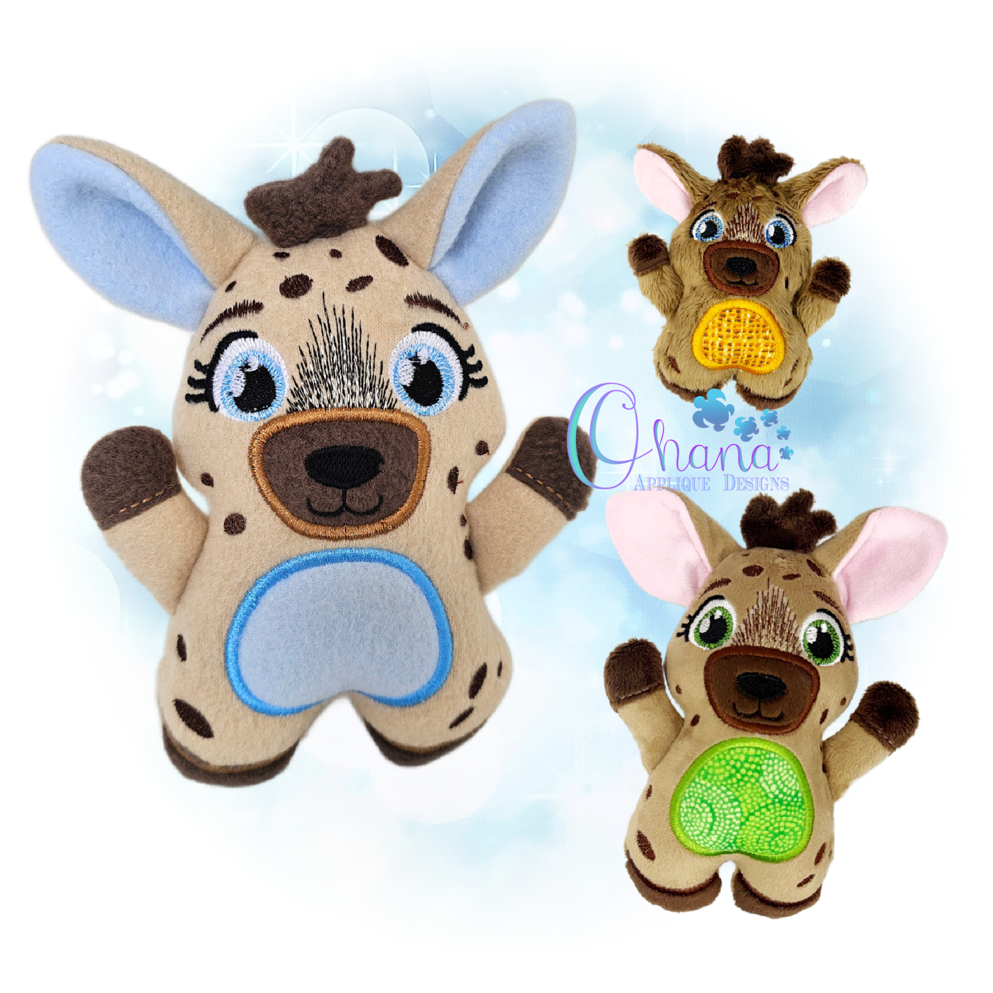 Huggable Hyena Stuffie Embroidery