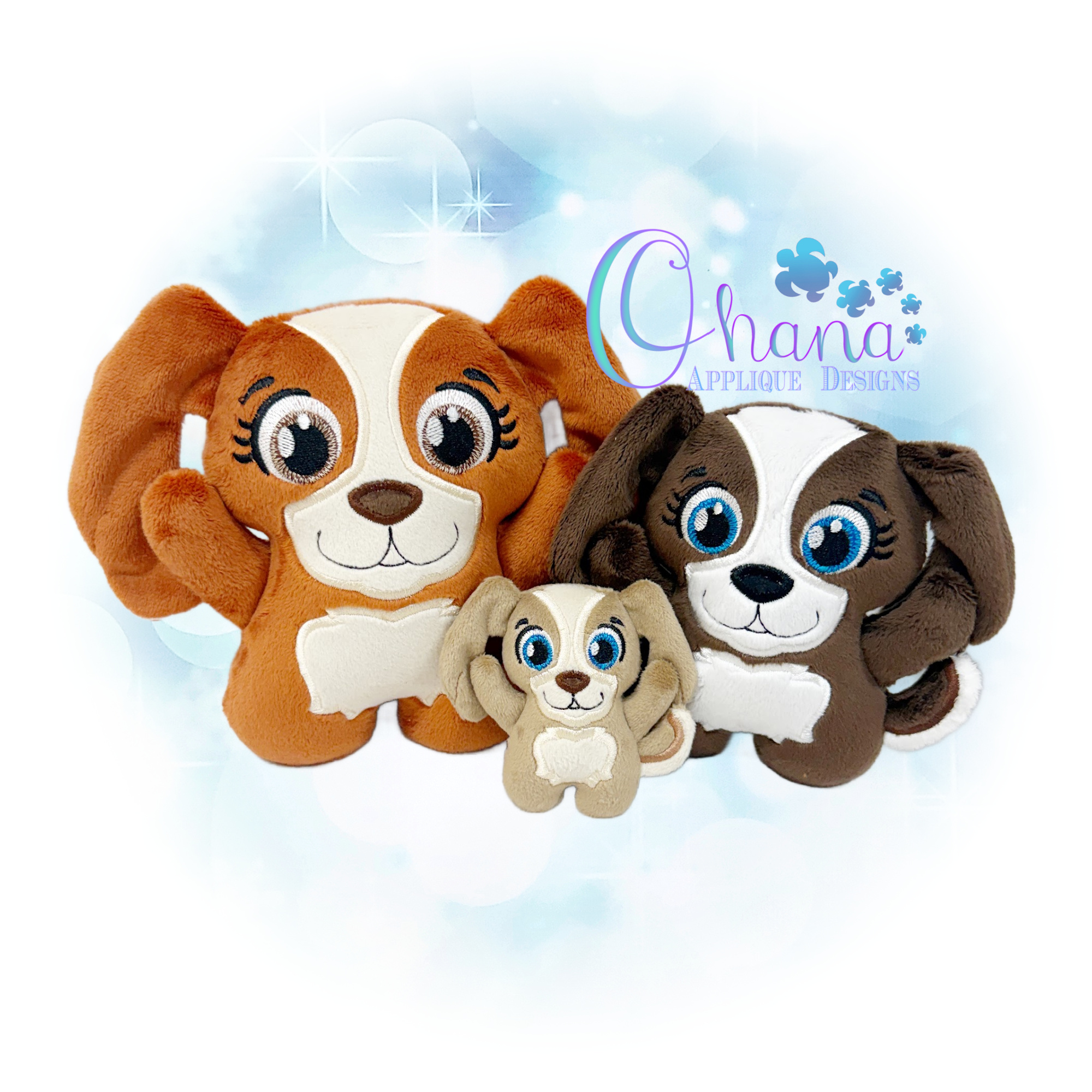 OAD 2605 Huggable Spaniel Stuffie 2000 LA copy 2-2 Huggable Spaniel Stuffie Embroidery