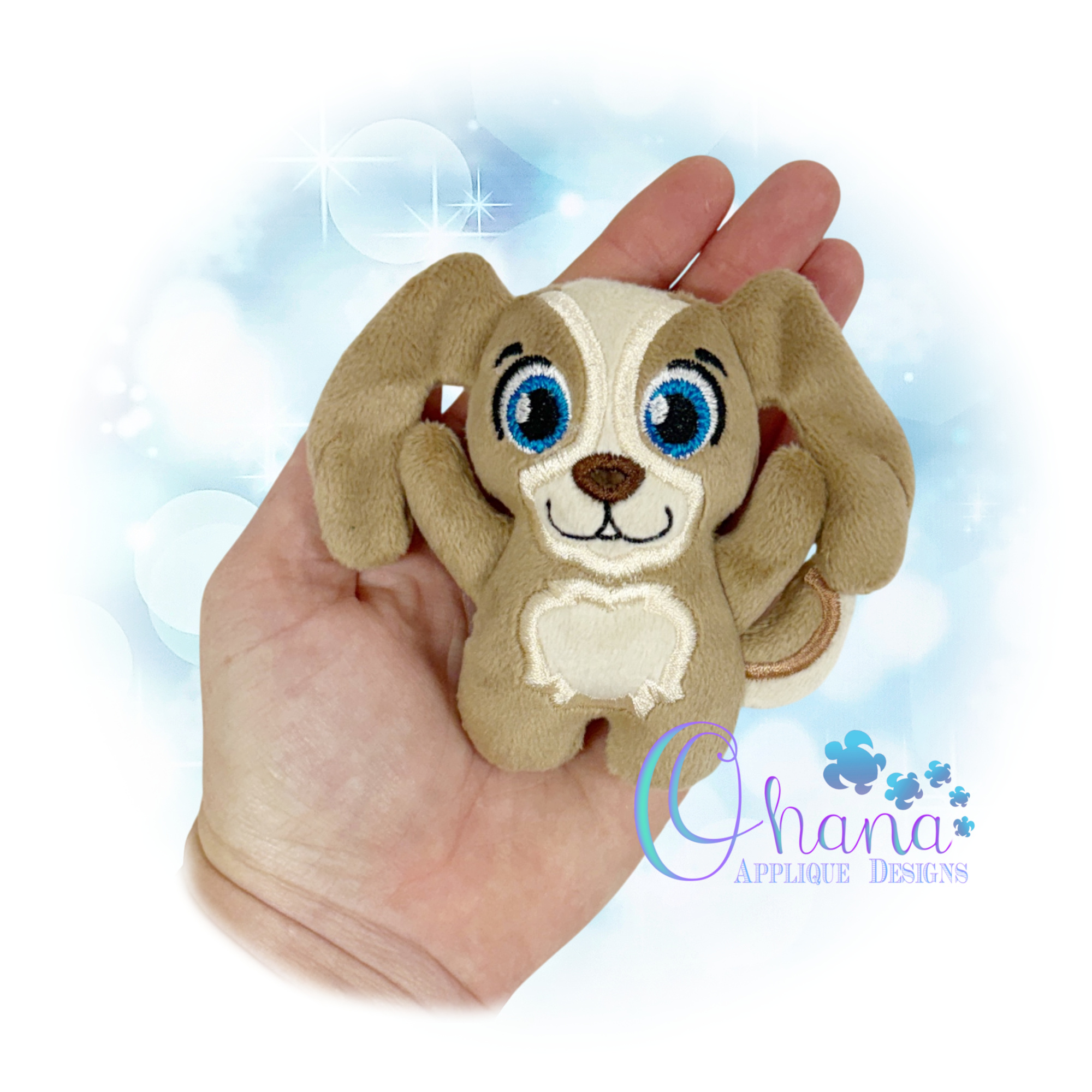 OAD 2605 Huggable Spaniel Stuffie 44 2000 LA Huggable Spaniel Stuffie Embroidery