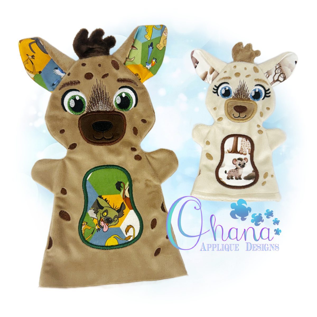 OAD 2605 Hyena HP 2000 LA Hyena Hand Puppet Embroidery