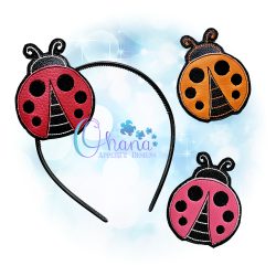 Ladybug Headband Cover Embroidery